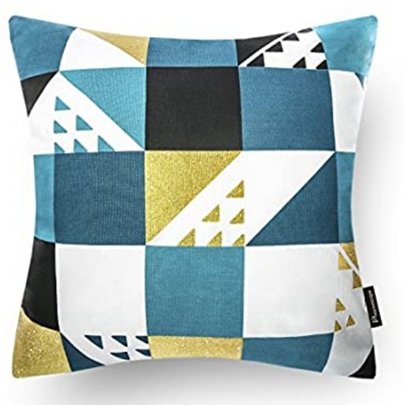 no known brand Accents Set Of 4 0 Cotton Gold Geometric Pillow